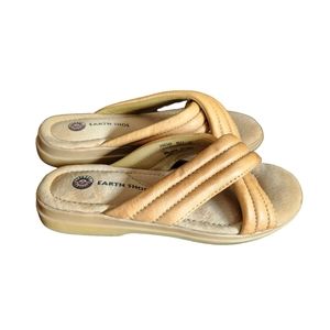 Earth Shoe Women's Leather Reef Tan Sandal Size 6.5